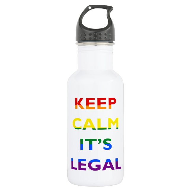 Behalt Ruhe Es ist die rechtliche Unterstützung LG Edelstahlflasche (Vorderseite)