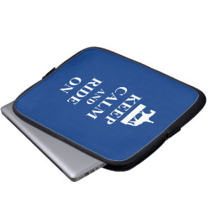 Behalt Ruhe & Fahrt auf (blau) Laptopschutzhülle