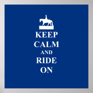 Behalt Ruhe & Fahrt auf (blau) Poster
