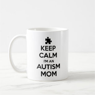 Behalt Ruhe ich bin eine Autismus Mama Kaffee Tass Kaffeetasse
