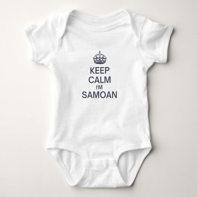 Behalt Ruhe, ich bin Samoaner Baby Strampler (Vorderseite)