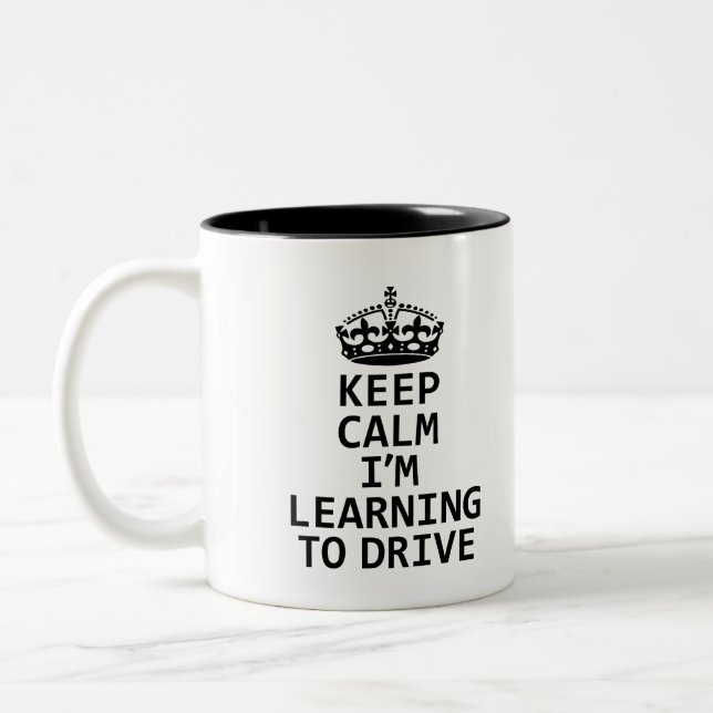 Behalt Ruhe Ich lerne zu fahren, Lerner Treiber Zweifarbige Tasse (Links)
