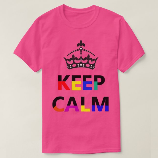 Behalt Ruhe ohne Stress Farbige Positive Zitate T-Shirt (Design vorne)