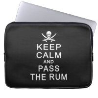 Behalt Ruhe & Pass Die Rum Laptop-Ärmel