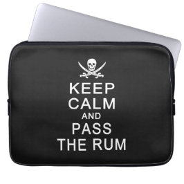 Behalt Ruhe & Pass Die Rum Laptop-Ärmel Laptopschutzhülle