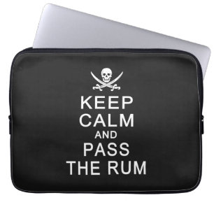 Behalt Ruhe & Pass Die Rum Laptop-Ärmel Laptopschutzhülle
