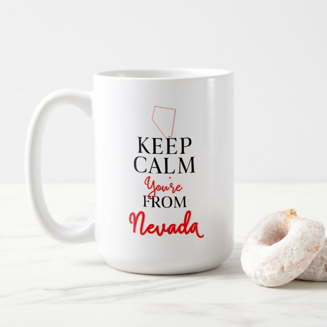 Behalt Ruhe Sie sind aus Nevada Kaffeetasse (Mit Donut)