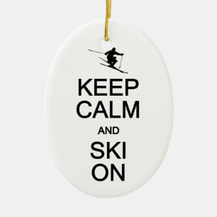 Behalt Ruhe & Ski auf Ornamenten, anpassen Keramikornament