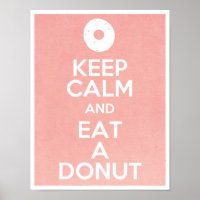 Behalt Ruhe und aß einen Donut