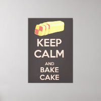 Behalt Ruhe und Bake Cake Vintage Poster