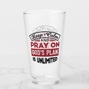 Behalt Ruhe und bete Gottes Plan ist unbegrenzt Zi Glas