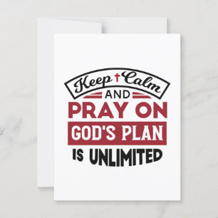 Behalt Ruhe und bete Gottes Plan ist unbegrenzt Zi Postkarte