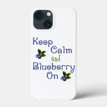 Behalt Ruhe und Blueberry auf Case-Mate-iPhone
