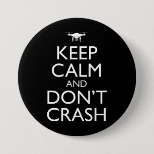 Behalt Ruhe und bröckelndes Drohnenpilot Button