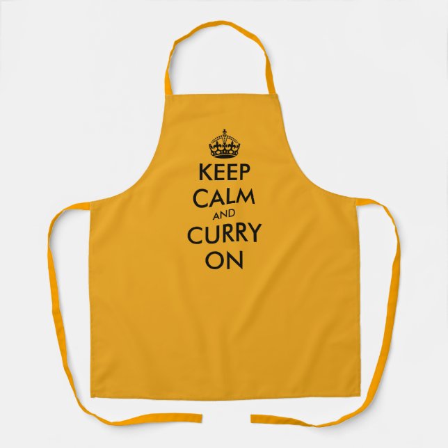 Behalt Ruhe und Curry beim Kochen Schürze (Vorderseite)