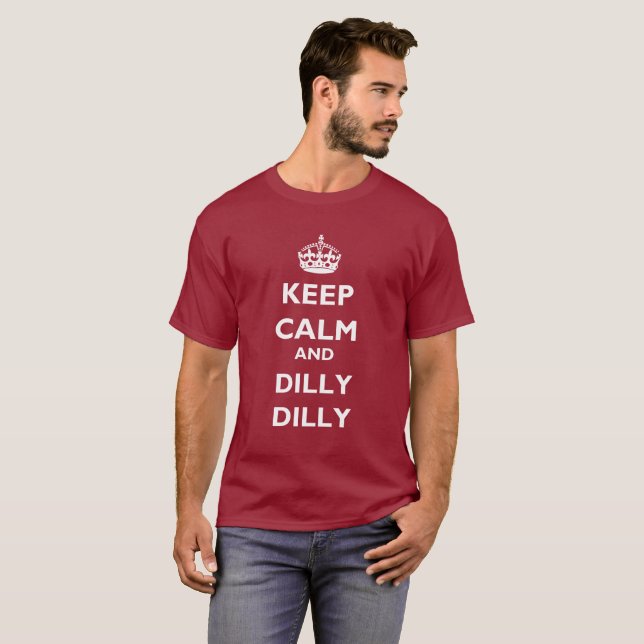 Behalt Ruhe und Dilly Dilly Dark Men's T - Shirt (Vorne ganz)
