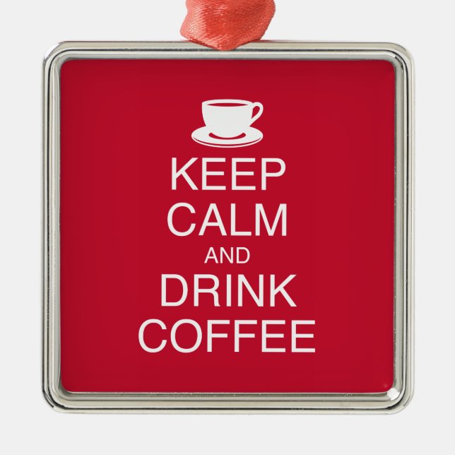 Behalt Ruhe und Drink-Kaffeedekoration Ornament Aus Metall (Vorne)