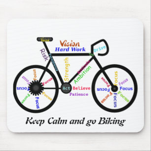 Behalt Ruhe und fahre mit Motivierend Worten Mousepad