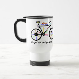 Behalt Ruhe und fahre mit Motivierend Worten Reisebecher