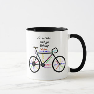 Behalt Ruhe und fahre mit Motivierend Worten Tasse
