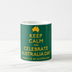 Behalt Ruhe und feiert Australien Tag! Kaffeetasse