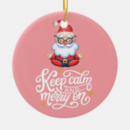 Behalt Ruhe und Fröhlichkeit auf dem sonnigen Weih Keramik Ornament