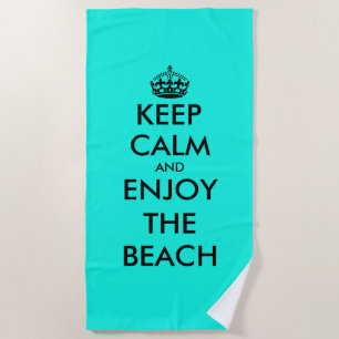 Behalt Ruhe und genieße den Strand komisch Sommera Strandtuch