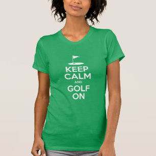Behalt Ruhe und Golf auf (in Dunkelheit) T-Shirt