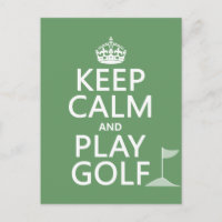 Behalt Ruhe und Golf spielen - alle Farben