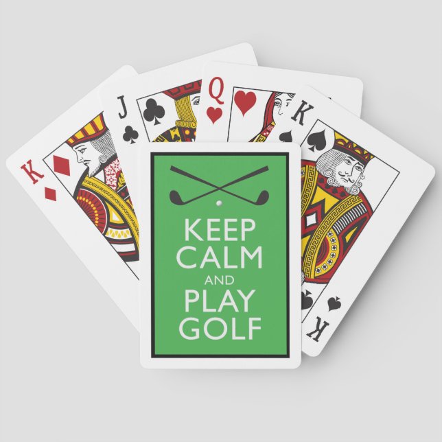 Behalt Ruhe und Golf spielen Spielkarten (Rückseite)