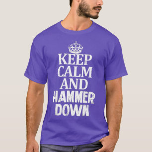 Behalt Ruhe und Hammer Down - Schnelle Festplatten T-Shirt