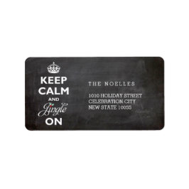 Behalt Ruhe und Jingle auf Chalkboard Funny Holida