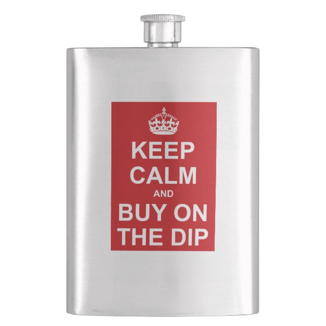 Behalt Ruhe und kaufe auf dem Tauchplatz Flachmann (Vorderseite)