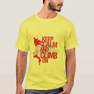 Behalt Ruhe und Klima auf dem Felsen Klettersteig  T-Shirt