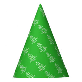 Behalt Ruhe und konzentriert auf den Weihnachtsbau Partyhütchen