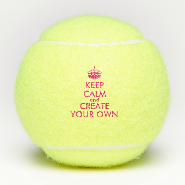 Behalt Ruhe und kreiere deine eigene - Rosa Tennisbälle (Vorderseite)