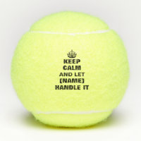 Behalt Ruhe und lass (leer) mit Tennisbällen