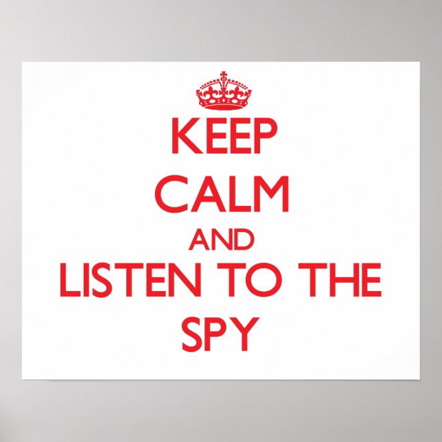 Behalt Ruhe und lausche der Spy Poster (Vorne)