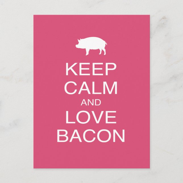 Behalt Ruhe und Liebe Bacon Print Geschenkdesign S Postkarte (Vorderseite)