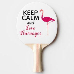 Behalt Ruhe und Liebe Flamingos Niedlich und lusti Tischtennis Schläger