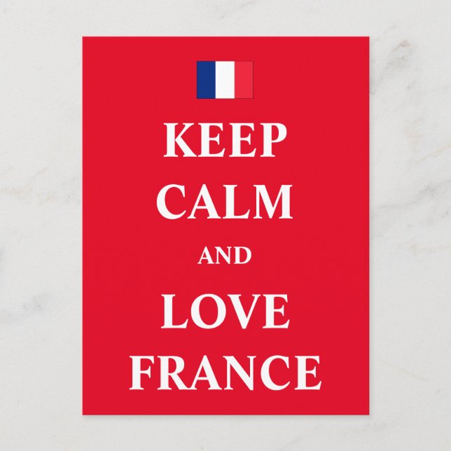 Behalt Ruhe und Liebe Frankreich Postkarte (Vorderseite)