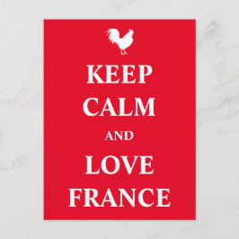 Behalt Ruhe und Liebe Frankreich Postkarte