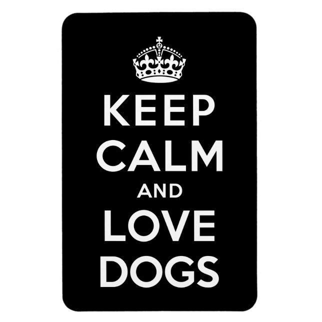 Behalt Ruhe und Liebe Hunde Magnet (Vertikal)