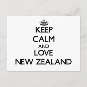 Behalt Ruhe und Liebe in Neuseeland Postkarte