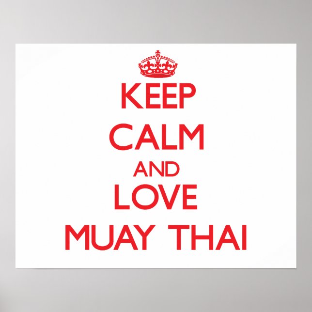 Behalt Ruhe und Liebe Muay Thai Poster (Vorne)