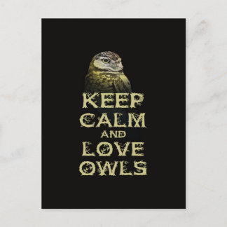Behalt Ruhe und Liebe Owls Original Owl Geschenkar Postkarte
