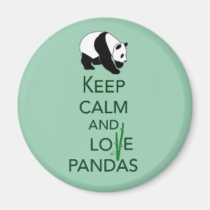Behalt Ruhe und Liebe Pandas Geschenk Kunst drucke Magnet