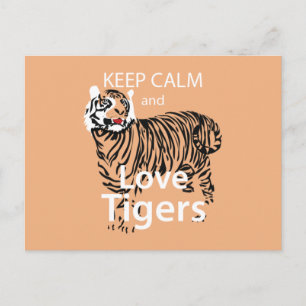 Behalt Ruhe und Liebe Tigers Postkarte