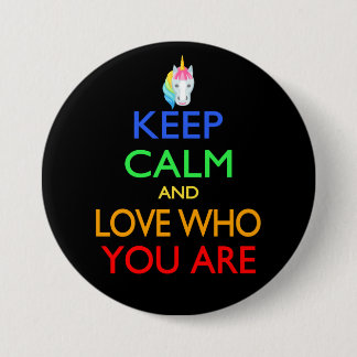Behalt Ruhe und Liebe, wer du bist Button
