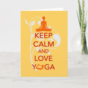 Behalt-Ruhe und Liebe-Yoga - einzigartiges Spaß-De Karte